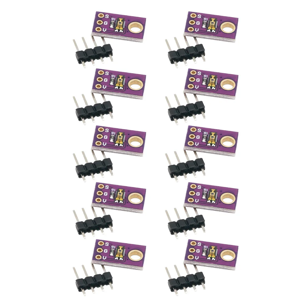 10pcs TEMT6000 ambient light sensor modules designed for smart home control systems with easy connection and fast response