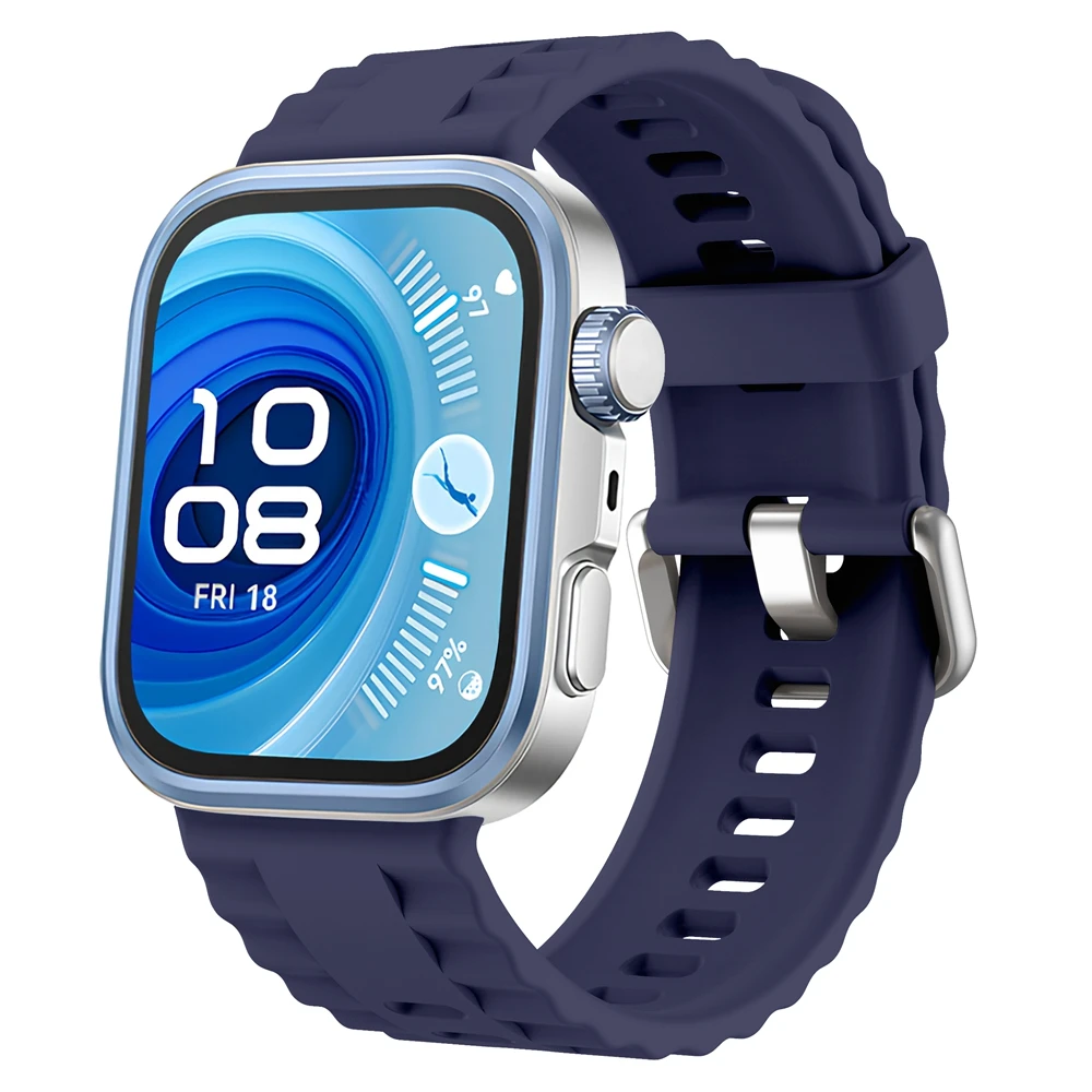 Cinturino in silicone Wave adatto per Huawei Watch Fit 4 Pro Smartwatch cinturino di ricambio compatibile per Huawei Watch Fit 4 3