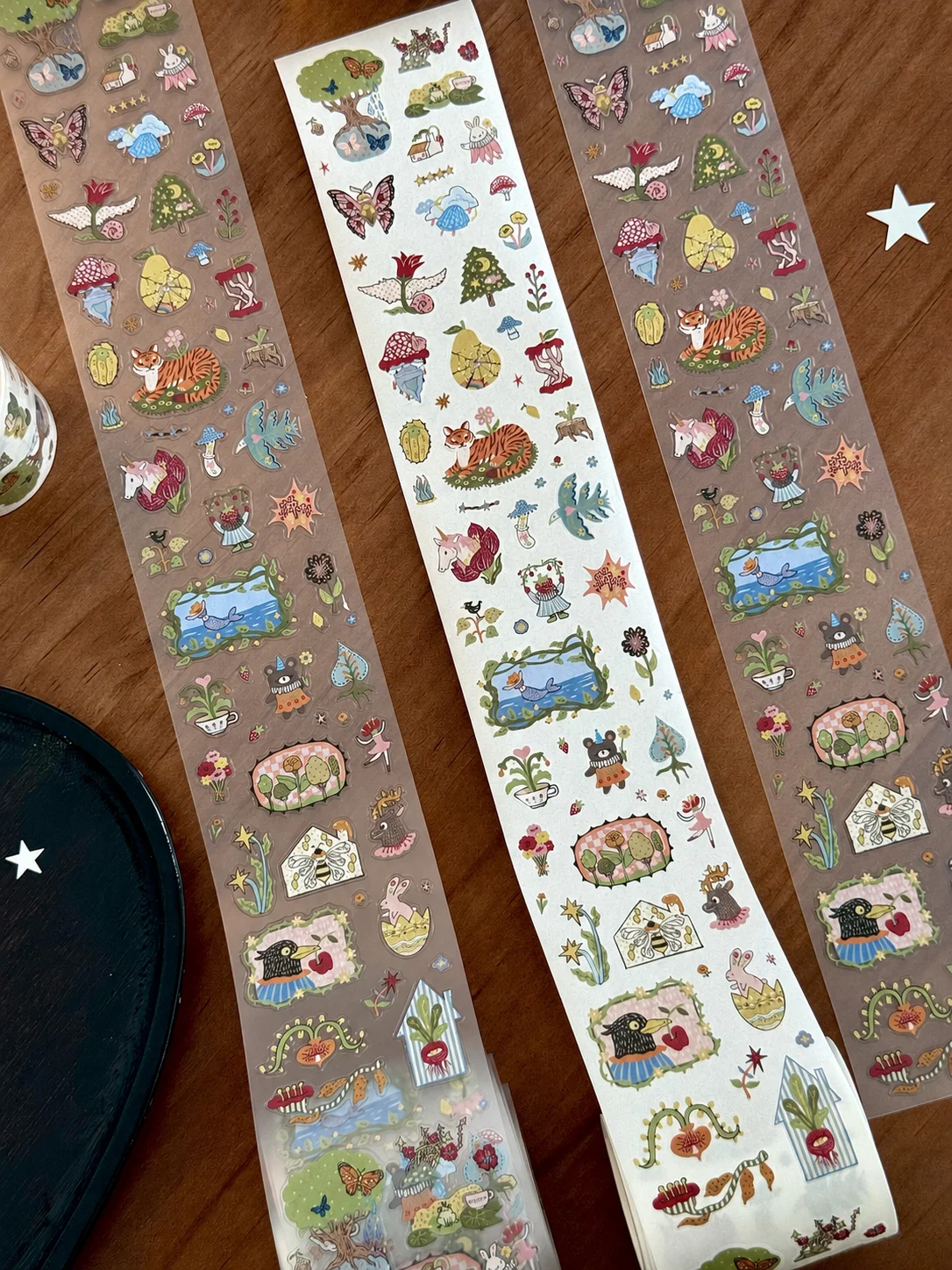 Cute Japanese Fantasy Forest Die Cut Dispensing Sticker DIY Deco Card Journal Scrapbooking Photo Card Phone Case Collage Supply view 3