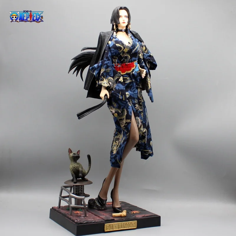 46cm One Piece Anime Figure Uta Kimono Empress Boa Hancock High Quality Model Boutique Large Decorative Desktop Scene Model Gift