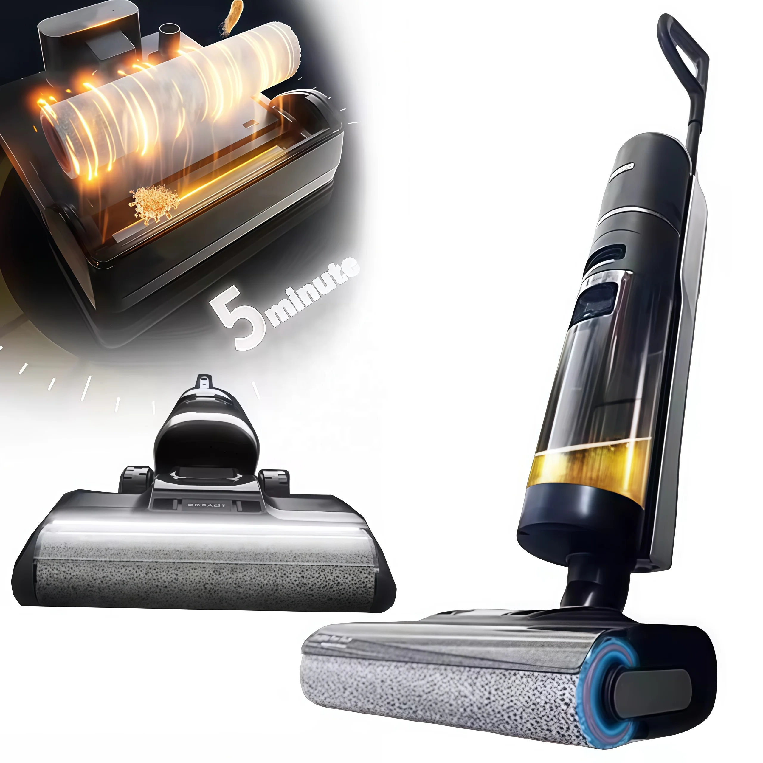 Smart Wet Dry Vacuum Cleaner | 16000Pa Strong Suction Self Cleaning | High Speed Auto Drying Floor Washer for Home Hard Floor view 5