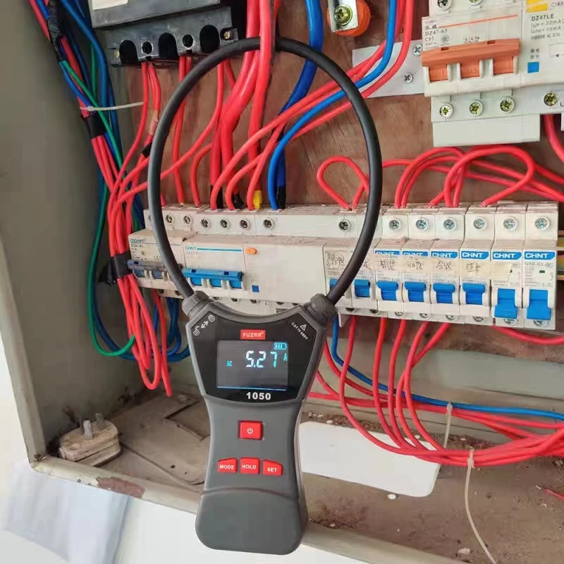 Grande Vazamento Corrente Tester Braçadeira Flexível Amperímetro ac dc 1000v Voltage Phase Frequency Meter Fr1050a Fr1050 Fr1050e 10000a