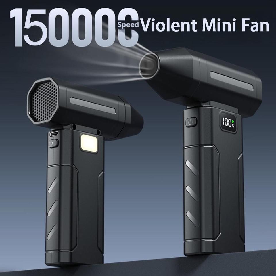  150000RPM Turbo Jet Blower Electric Powerful Air Blower Digtial Display Portable Dust Cleaner Charging Brushless Jet Blower New