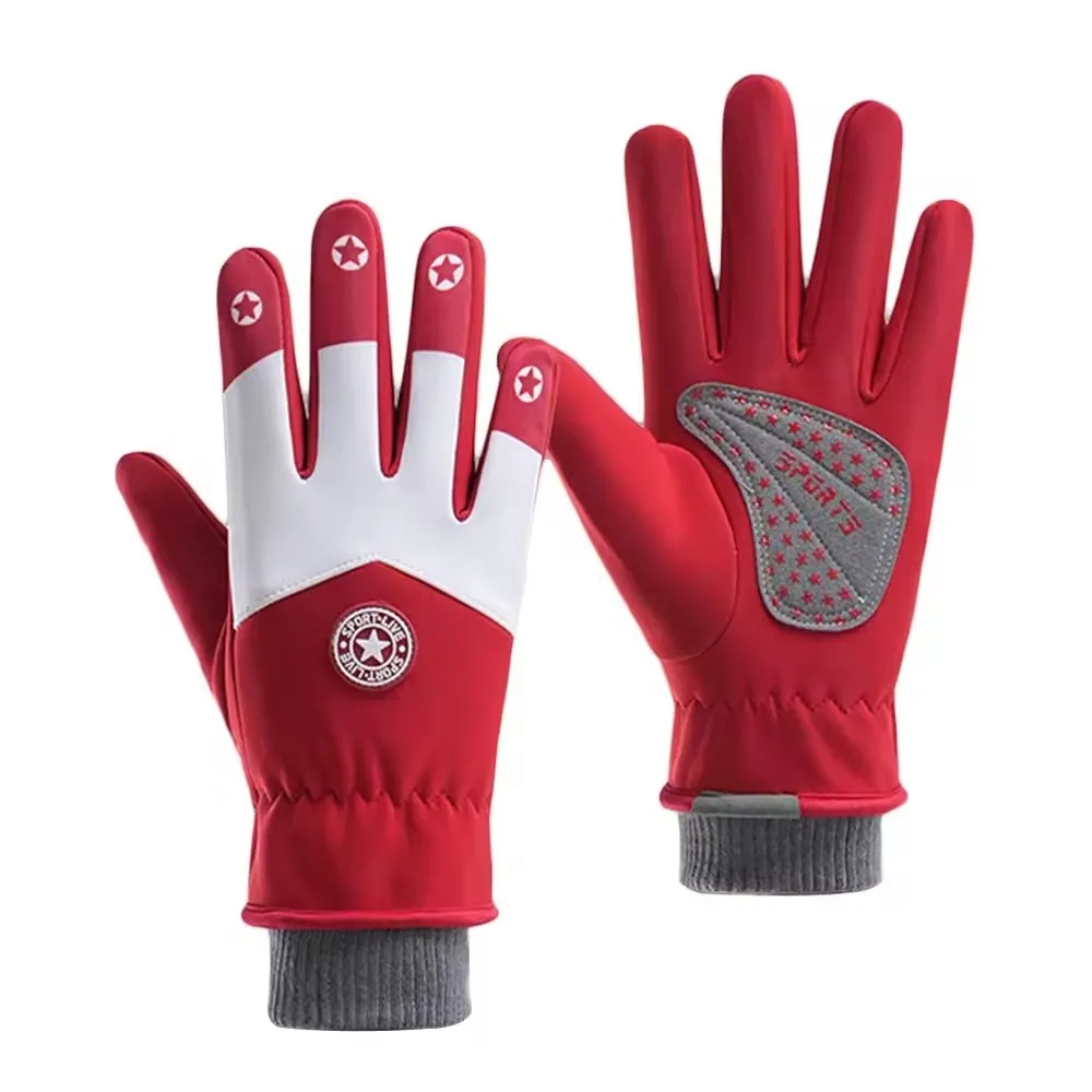 AliExpress Winter Thick Warm Plush Children's Gloves Waterproof Anti Slip Outdoor Balance Bike Riding Skiing Outdoor Play Gloves for Unisex