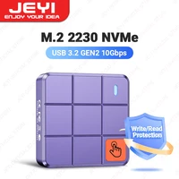 JEYI 2230 M.2 NVMe con Control táctil, USB3.2 GEN2 10Gbps PCIe SSD con protección de escritura/lectura, compatible con UASP TRIM