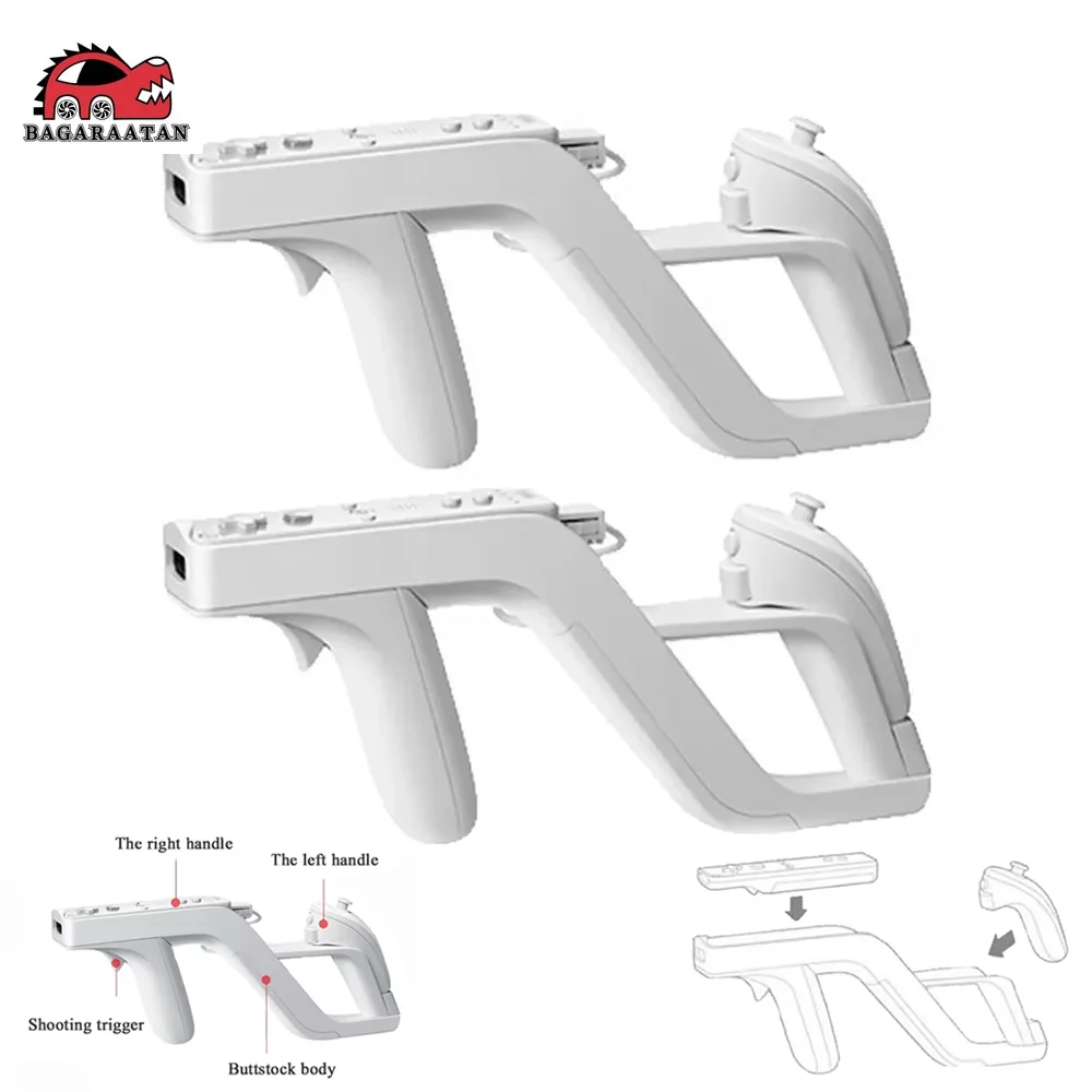 2 Stück Zapper Spiel halter für Nintendo Wii Remote rechts links Controller Wii Zapper Gaming Zubehör Unterhaltung elektronik