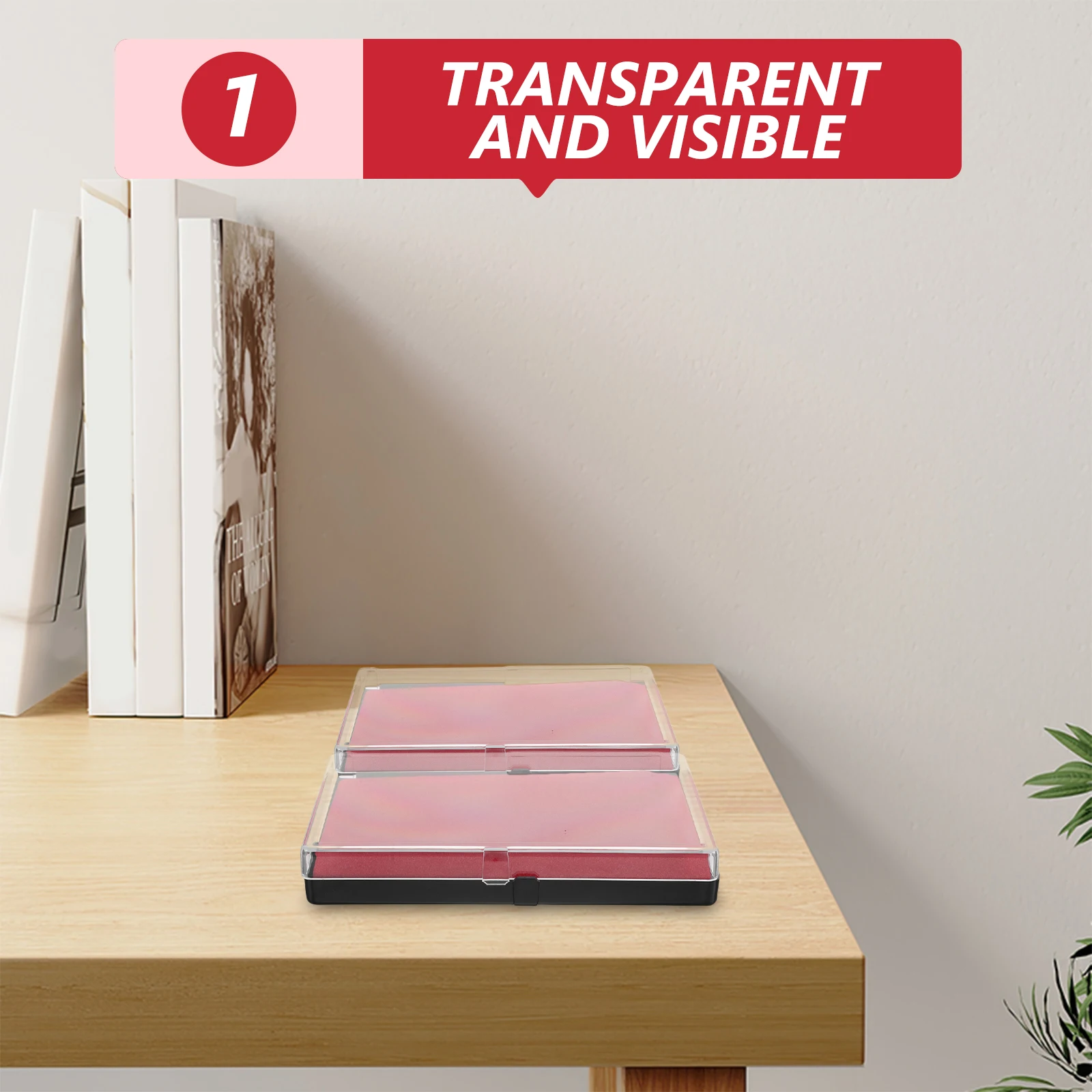 

2pcs Badge Display Box Transparent Extended Size For Pin Badge Collection Award Storage Steel Pins Plastic