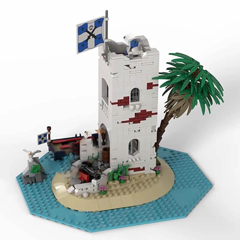 Model Piratów Moc Klocki Konstrukcyjne Wyspa Sabre Model Technologia Modułowe Klocki Widok Ulicy Prezenty Zabawka Świąteczna Zestaw DIY Montaż