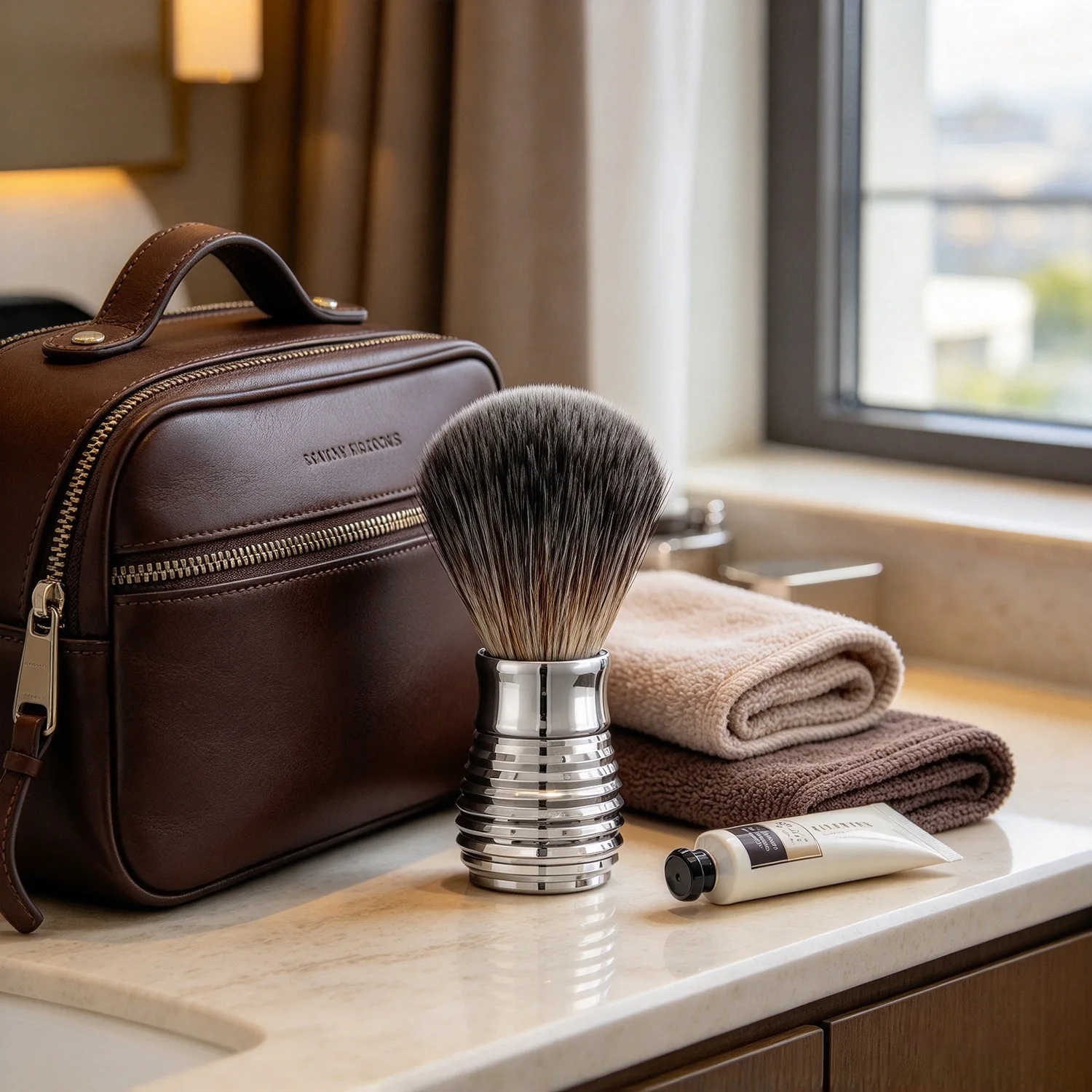 Shaving Brushes For Men NO Shedding Bristle Shave Brushes Aluminum Handle Rich and Fast Lather Brush Gifts for Fathers Day