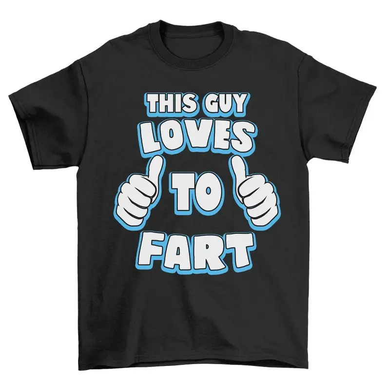 This Guy Loves To Fart Mens Funny T-Shirt Organic Cotton Stanley/Stella Humour Joke Gift Cotton T Shirts for Men Streetwear Tees