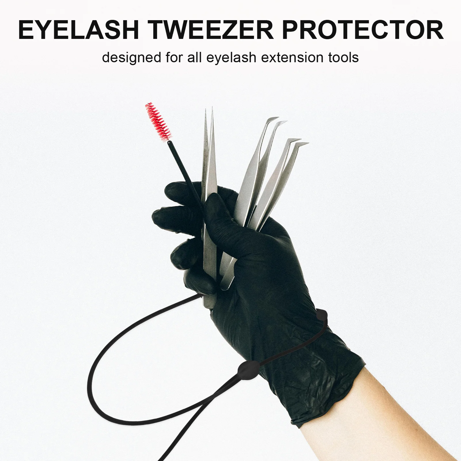 

Elastic Silicone Eyelash Tweezer Protector Wristband Lash Tweezers Holder Prevents Falling Lash Applicator Holder Extension