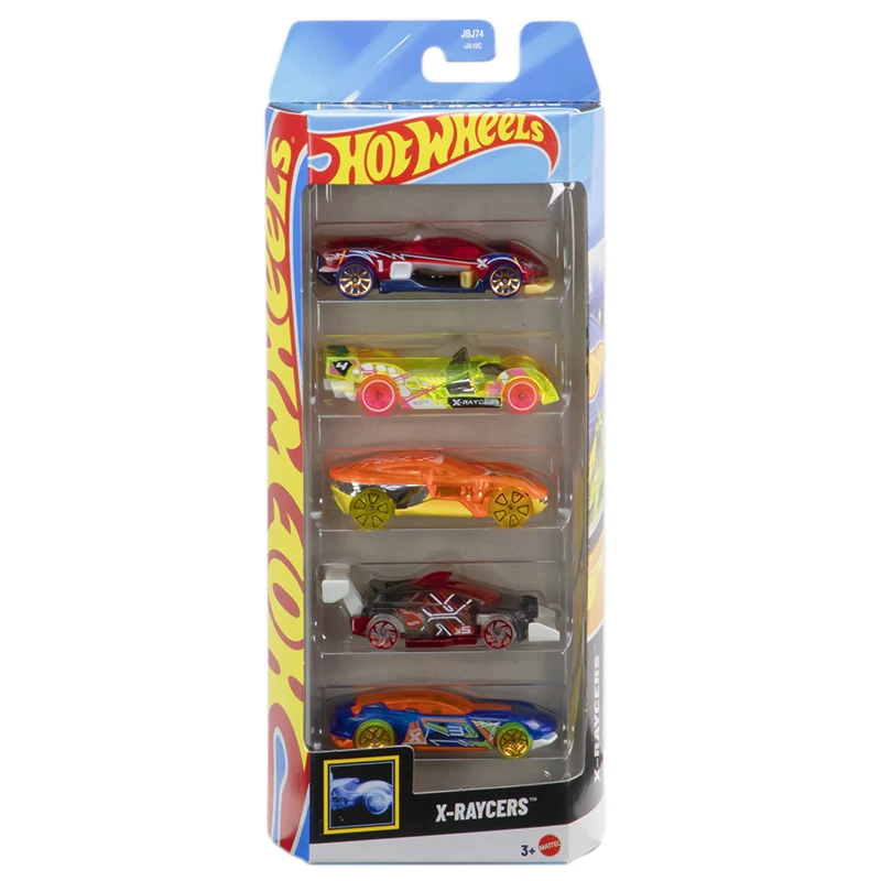 Hot Wheels 1806 5-Pack HW Getaways Track Builder Batman X-Raycers Street Beasts Series 1/64 Diecast Model Cars Toy JBJ78 HTV51