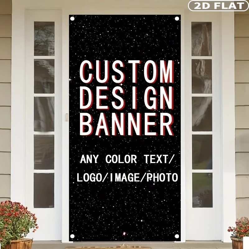 1pc Custom Door Banner, Personalized with Characters, Logos, Images & Pet Patterns, Custom Hanging Banner for Home Wall Decor