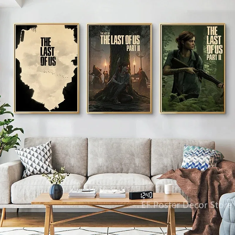 لعبة ساخنة The Last of Us الجمالية قماش اللوحة الملصقات والمطبوعات صور فنية للجدران غرفة الديكور هدايا متعصب