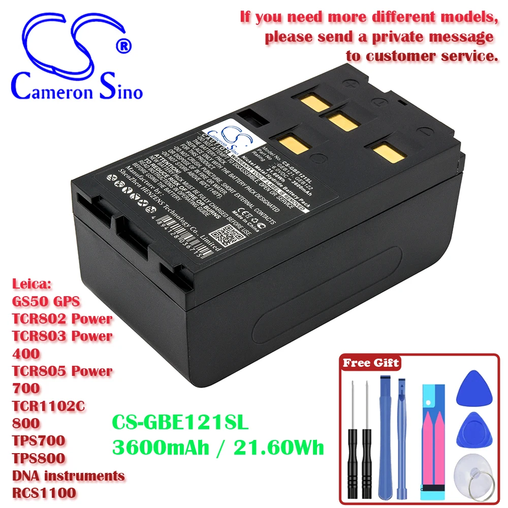 Equipment, Survey, Test 3600mAh / 21.60Wh Battery For TCR1102C  800  TCR702  TPS400  TPS700  TPS800  DNA instruments  RCS1100