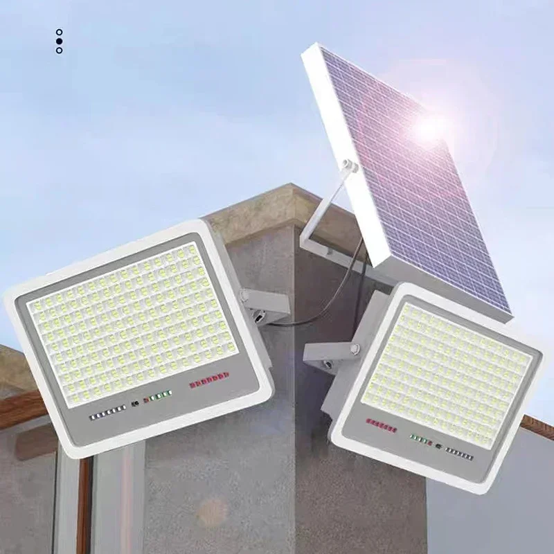 216/140/96LED Solar Lamps Outdoor Waterproof Spotlights Solar Lights Remote Control Solar Floodlight Wall Street Garden Lights