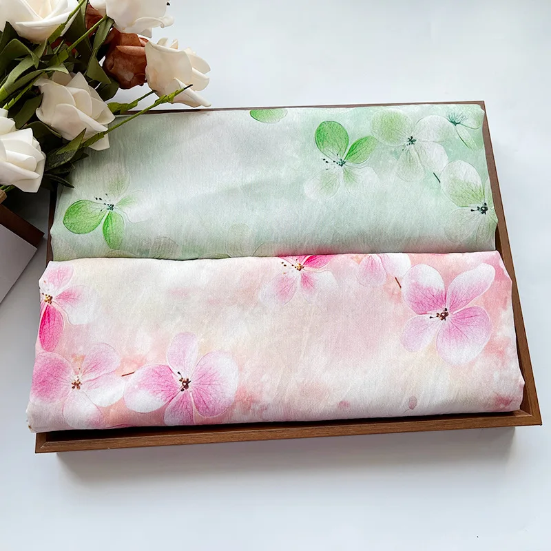 

Цифровой принт, новый китайский стиль, бабочка, орхидея, хлопок, полиэстер, платье Qipao Hanfu, блузка, дизайнерский материал одежды