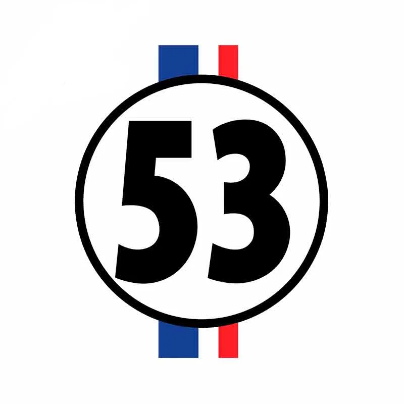 

for Herbie The Love Bug 53 High Quality Car Stickers PVC 43cm X 34.4cm Windshield Decal Air Conditioner KK Vinyl Material