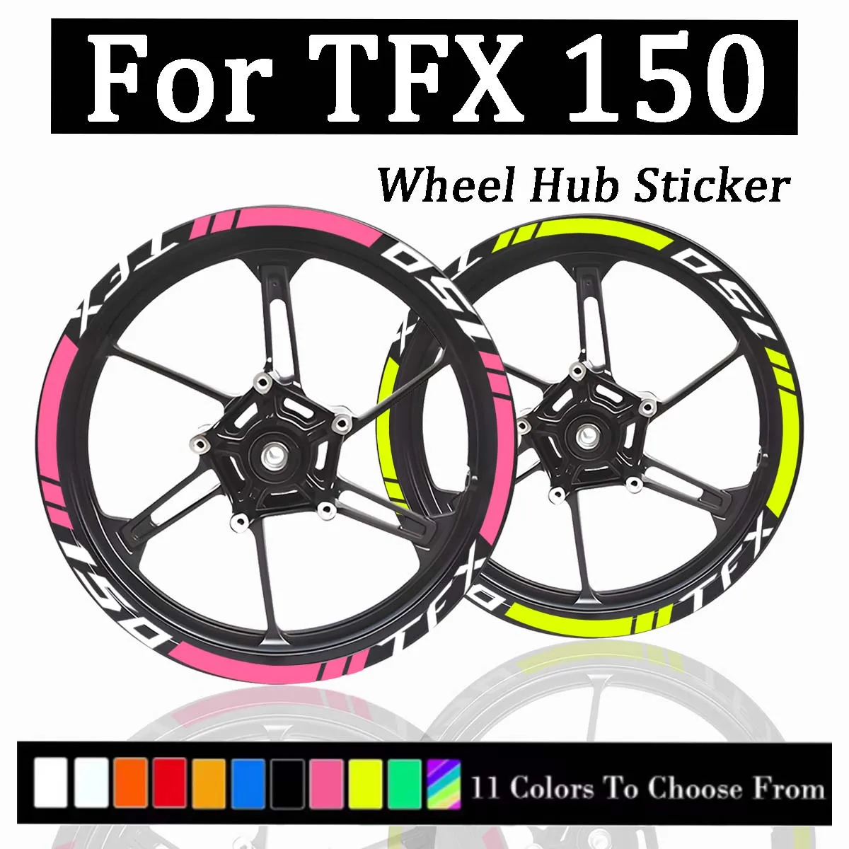 

Для TFX150 TFX 150 TFX-150 tfx 150 наклейки на ступицу колеса мотоцикла светоотражающие полоски на обод мотоцикла лента Декор виниловые наклейки аксессуары