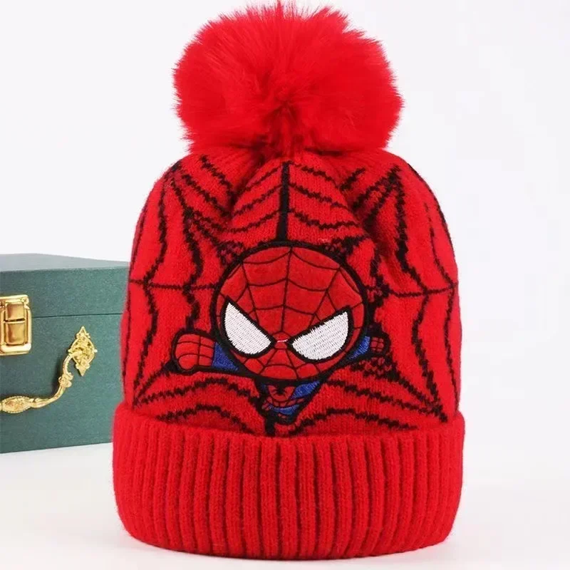Marvel Spiderman Bucket Hat Badges Kawaii Anime Knitted Hat Panama Hats Fisherman Cap Casual Bob Bucket Caps Gift - view 3