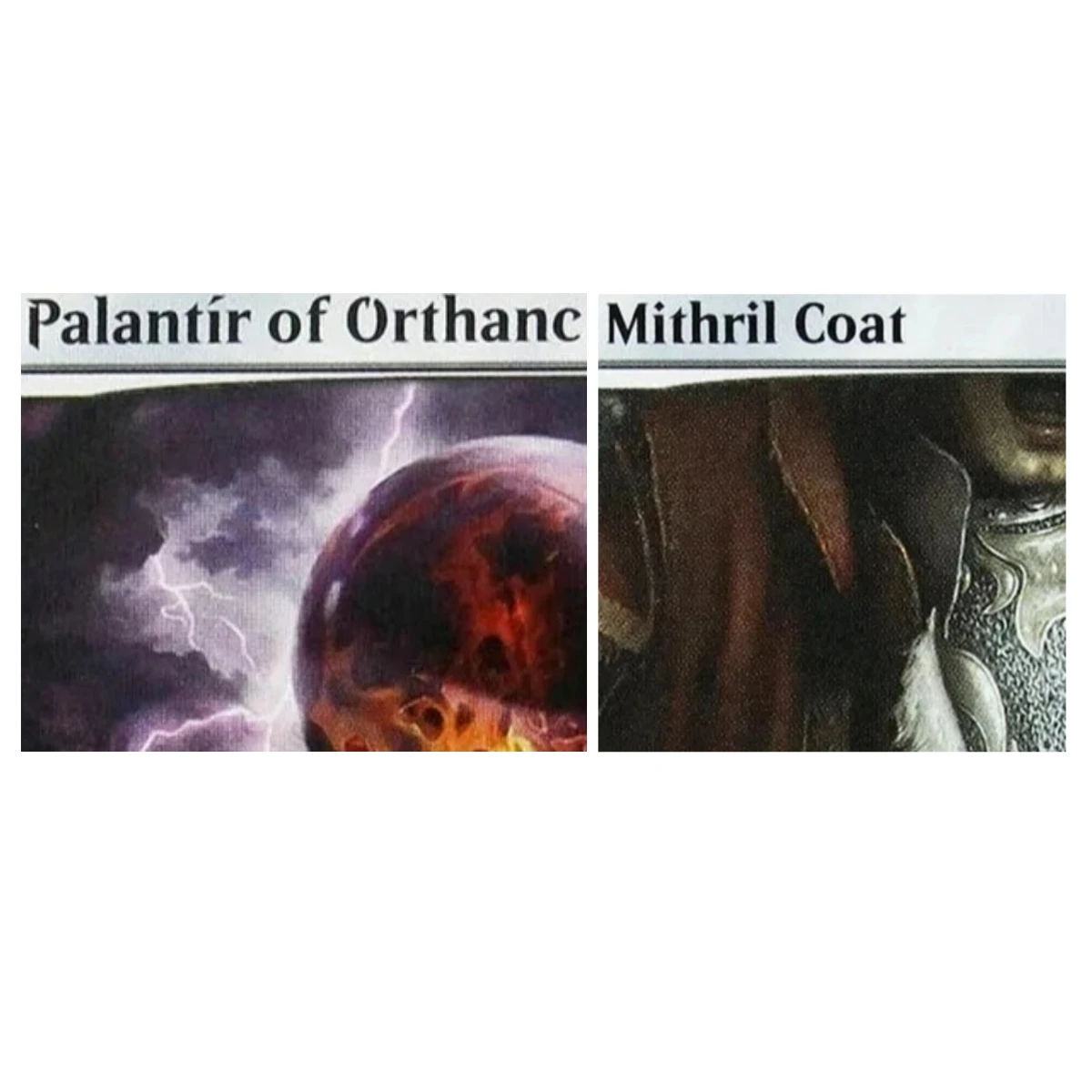 Коллекционные карты TCG Mithril Coat/Palantr of Orthanc: Прокси-карты черного цвета высшего качества для настольных игр и коллекционирования