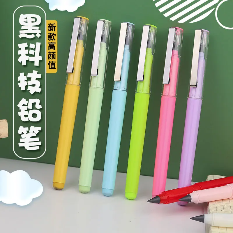 24Pcs Unlimited Pencil for Writing No Ink Pen Art Sketch Painting Pen School Supplies Kawaii Stationery