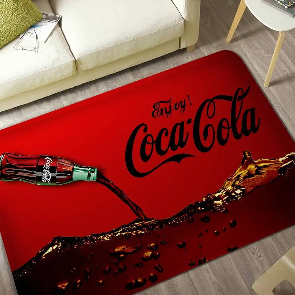 Alfombra de baño con logotipo vintage de Coca-Cola, antideslizante, absorbente de agua, alfombra larga para dormitorio, alfombra de bienvenida