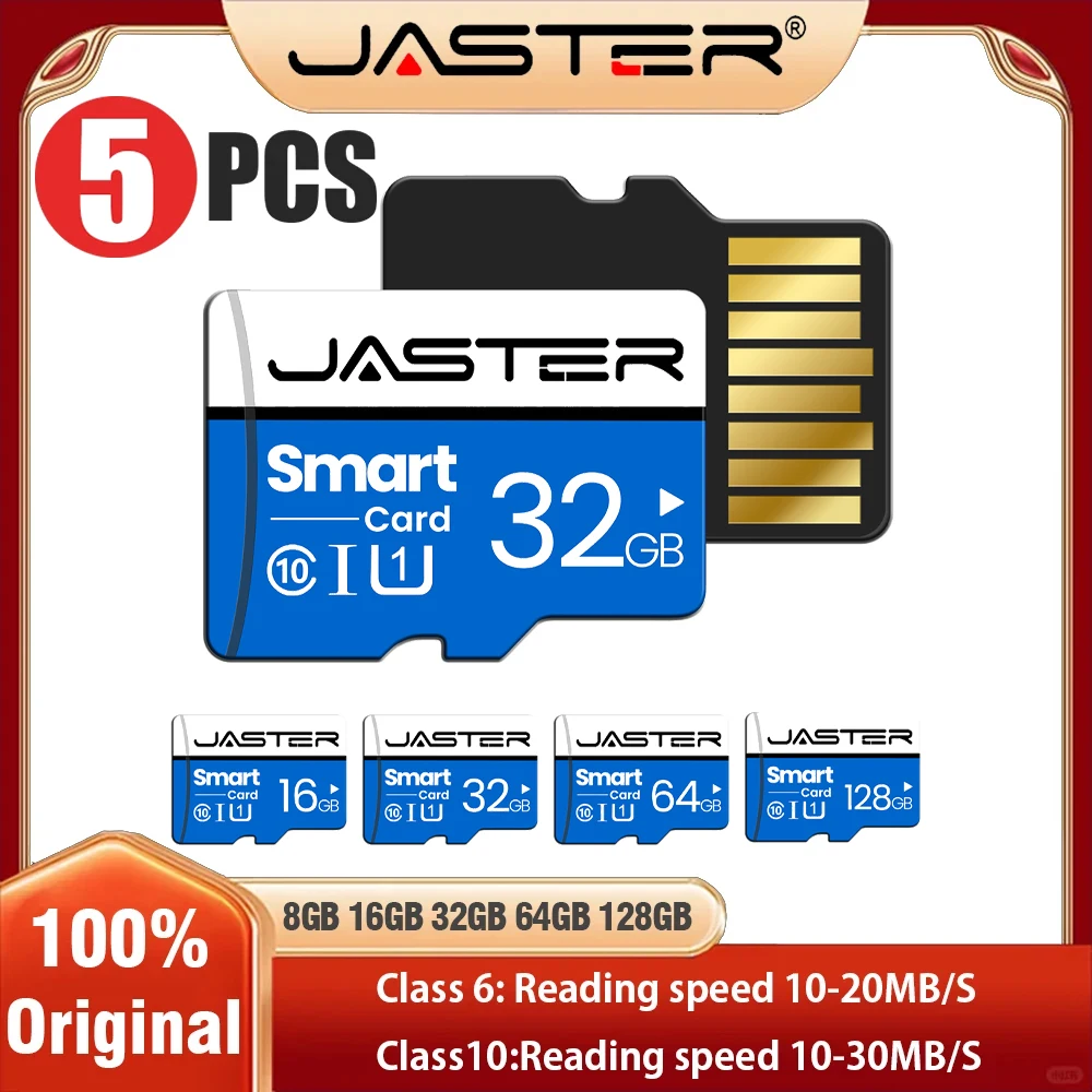 TF Card 5PCS High Speed Class 128GB 64GB 32GB Mini Memory Card Photography Studio Flash 16GB 8GB Sd Card Blue External Storage