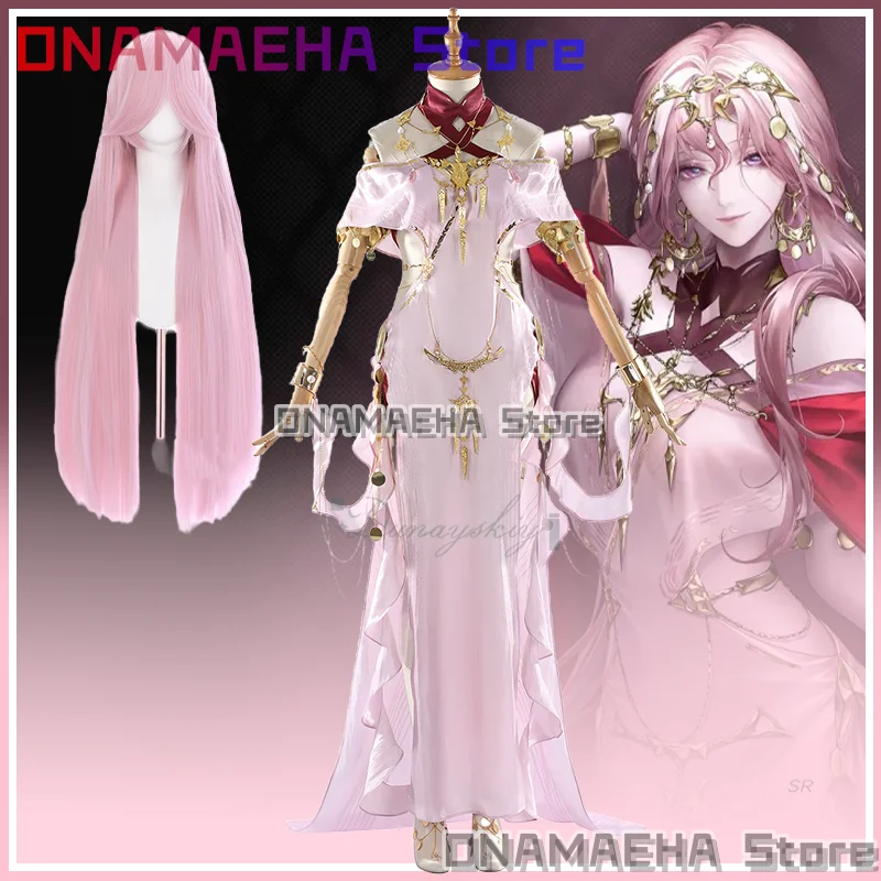 

{ONAMAEHA} Косплей Костюм Милли Игра «Путь в никуда» Розовое платье Аксессуары для парика Полный комплект Униформа Хэллоуин Женская вечеринка Ролевая игра