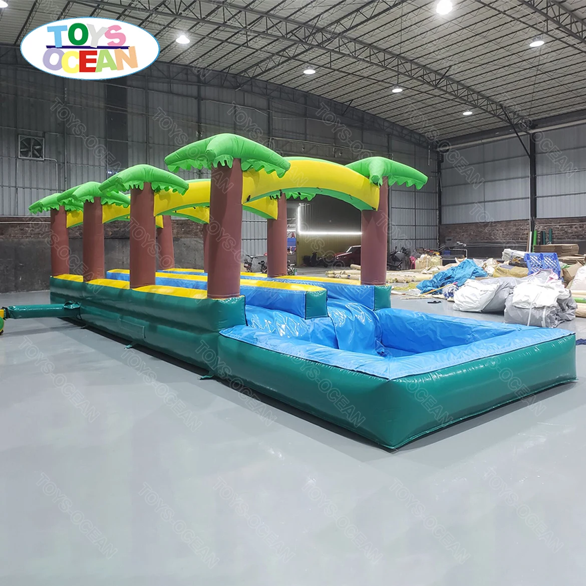 

Outdoor jungle water slide inflatable water slide kids inflatable slide with swimming pool