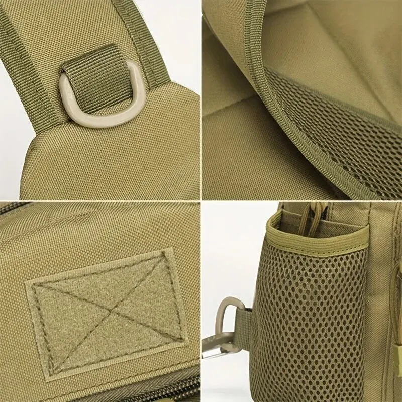 Outdoor Taktische Tarnfarben-Brusttasche für Männer, Wanderrucksack aus Nylon, Jagd- und Angeltasche mit Molle-System, Trekking-Schultertasche – Detail 9