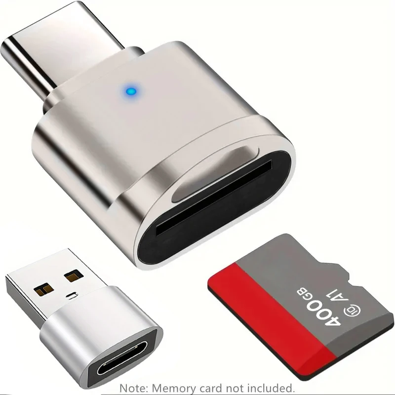 Zinc Alloy USB C TF SD Card Reader Type C to USB Adapter Portable Memory Card Reader for Laptop MacBook Samsung Phones