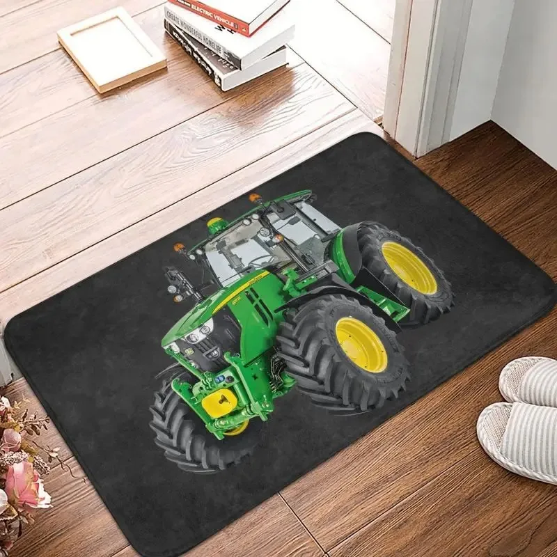 Engraçado design de trator capacho antiderrapante para cozinha banheiro varanda entrada tapete tapete decoração