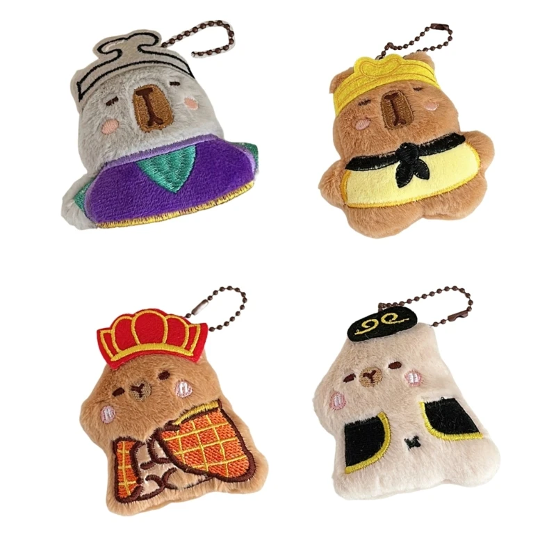 

Cartoon Capybara Stuffed Toy Pendant Plush Keyring Keychain Bag Charm Ornament for Backpacks Car Decoration Child's Gift