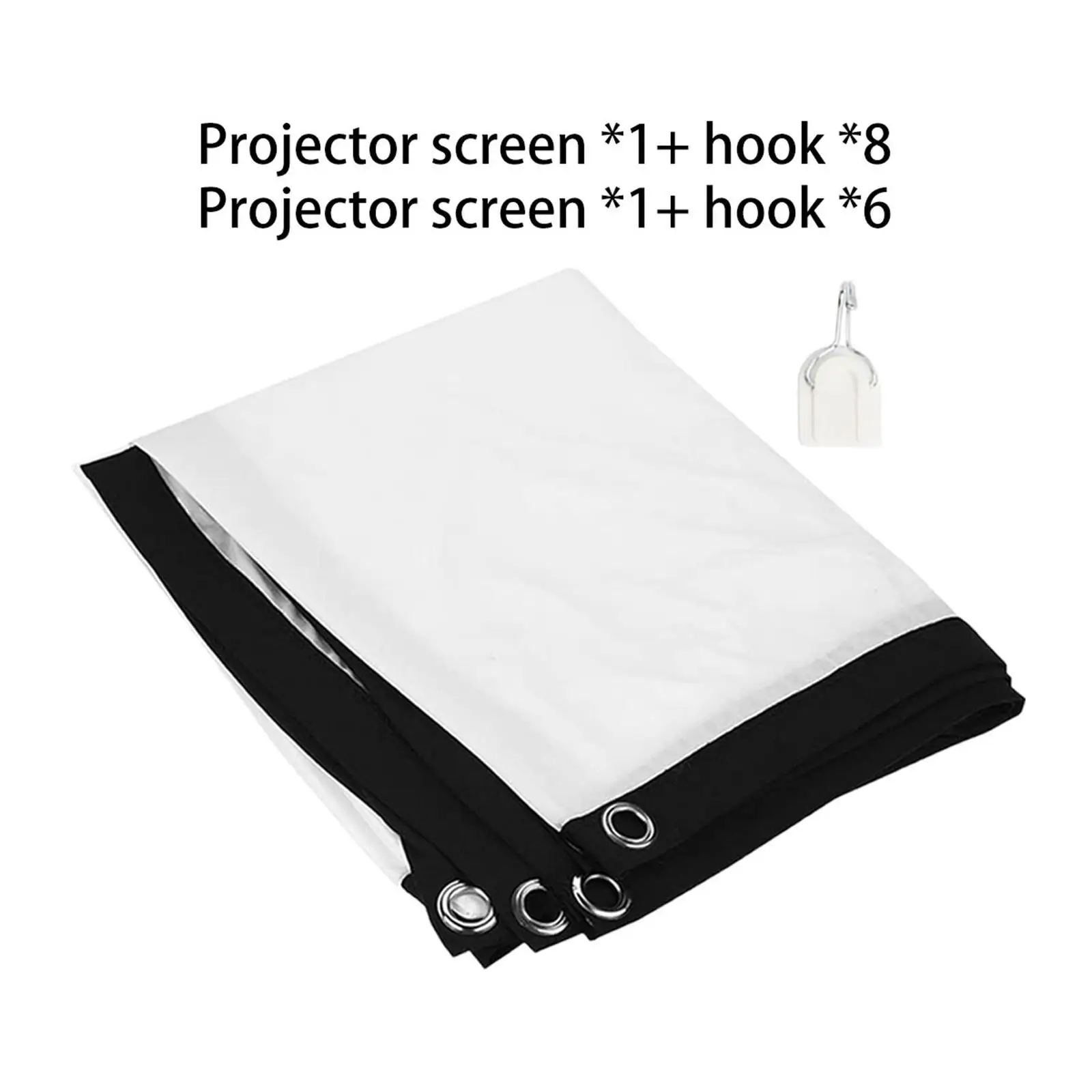 16:9 Projector Screen Projection Screen Curtain for Party Conferences Travel