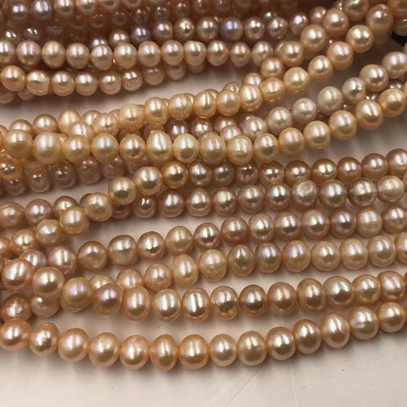 [ELEISPL Wholesale 16 Strands 8-9mm Pink Freshwater Pearl Loose Strings  #22010278