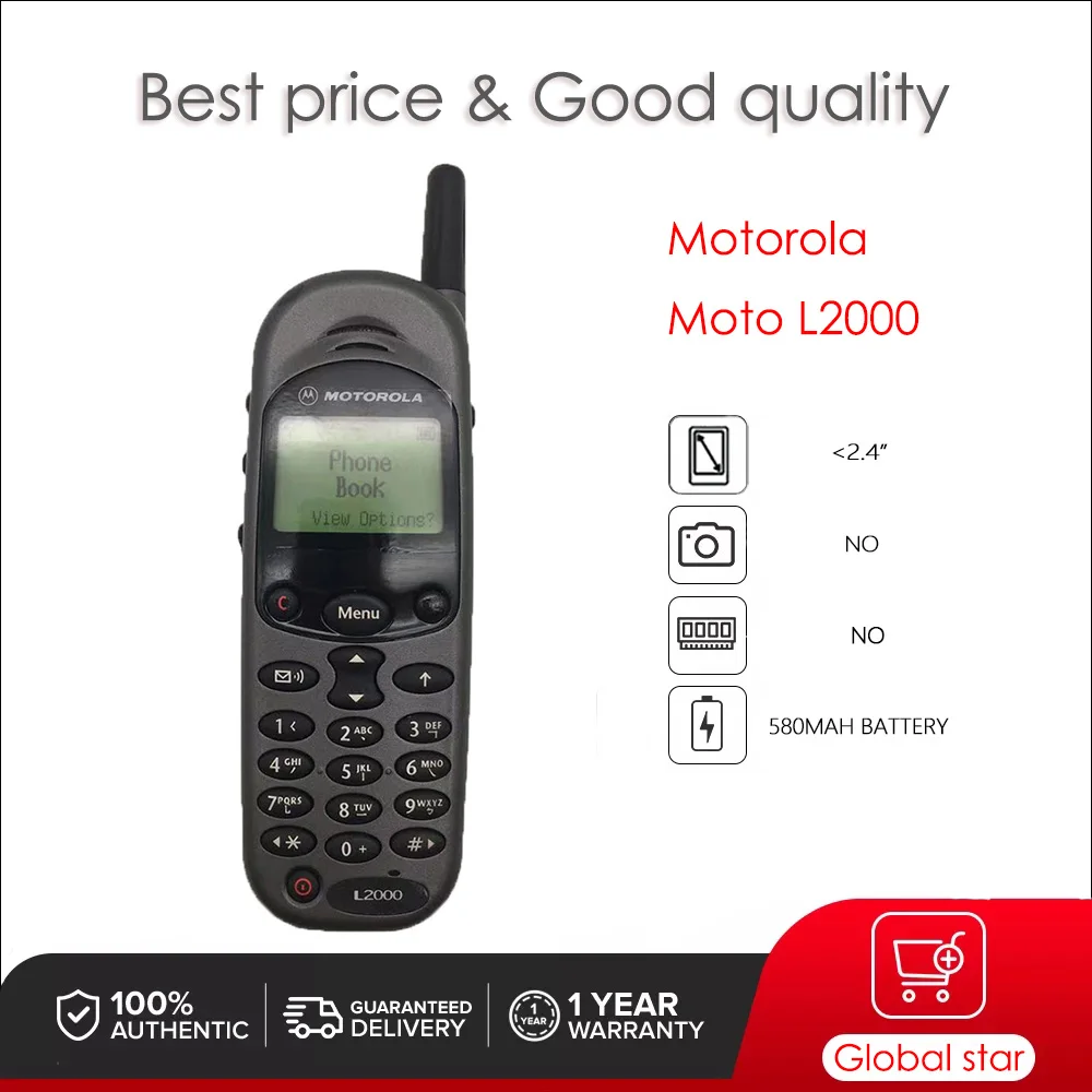 Unlocked Original Motorola L2000 Refurbished Mobile Phone GSM 900 / 1800 / 1900 Good Quality With 1 Year Warranty