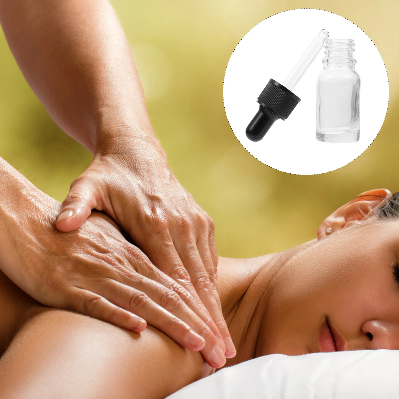 ขวดหยดน้ำมันหอมระเหยแบบแก้วขนาดเล็ก 10 ชิ้น ขวดรีฟิลแบบพกพาสำหรับบรรจุภัณฑ์ขนาดเล็ก ขวดน้ำมันหอมระเหย