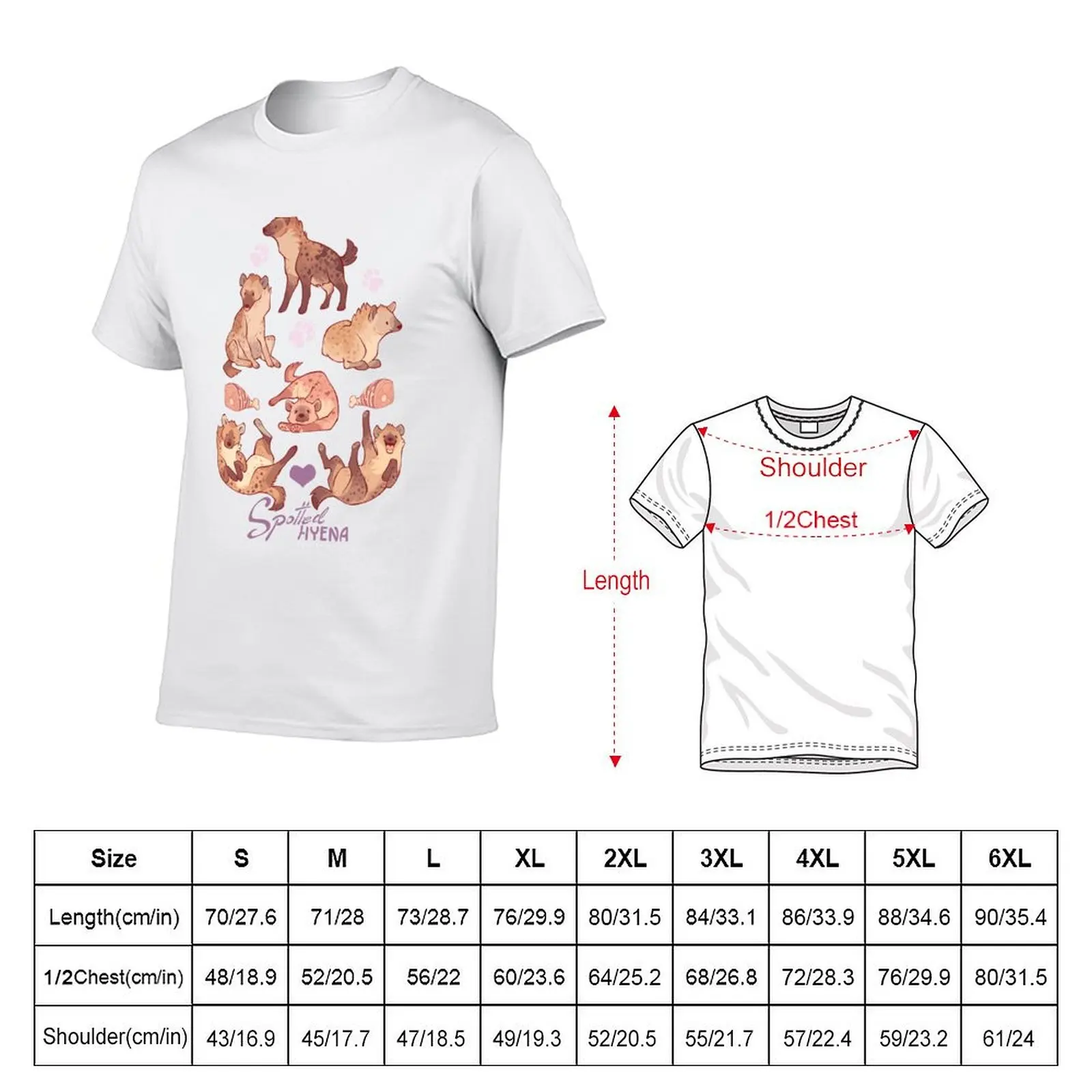 Spotted hyena sticker and goodies pack T-Shirt t shirts for man pack cotton cotton t shirt pack T-Shirt