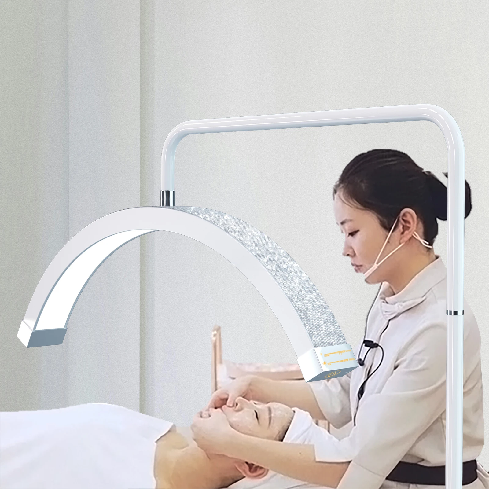 

Fusitu FT-Y11 40W Desktop LED Video Light Half-moon Fill Light Arc lamp for Beauty Salon Makeup Live Streaming light fixture