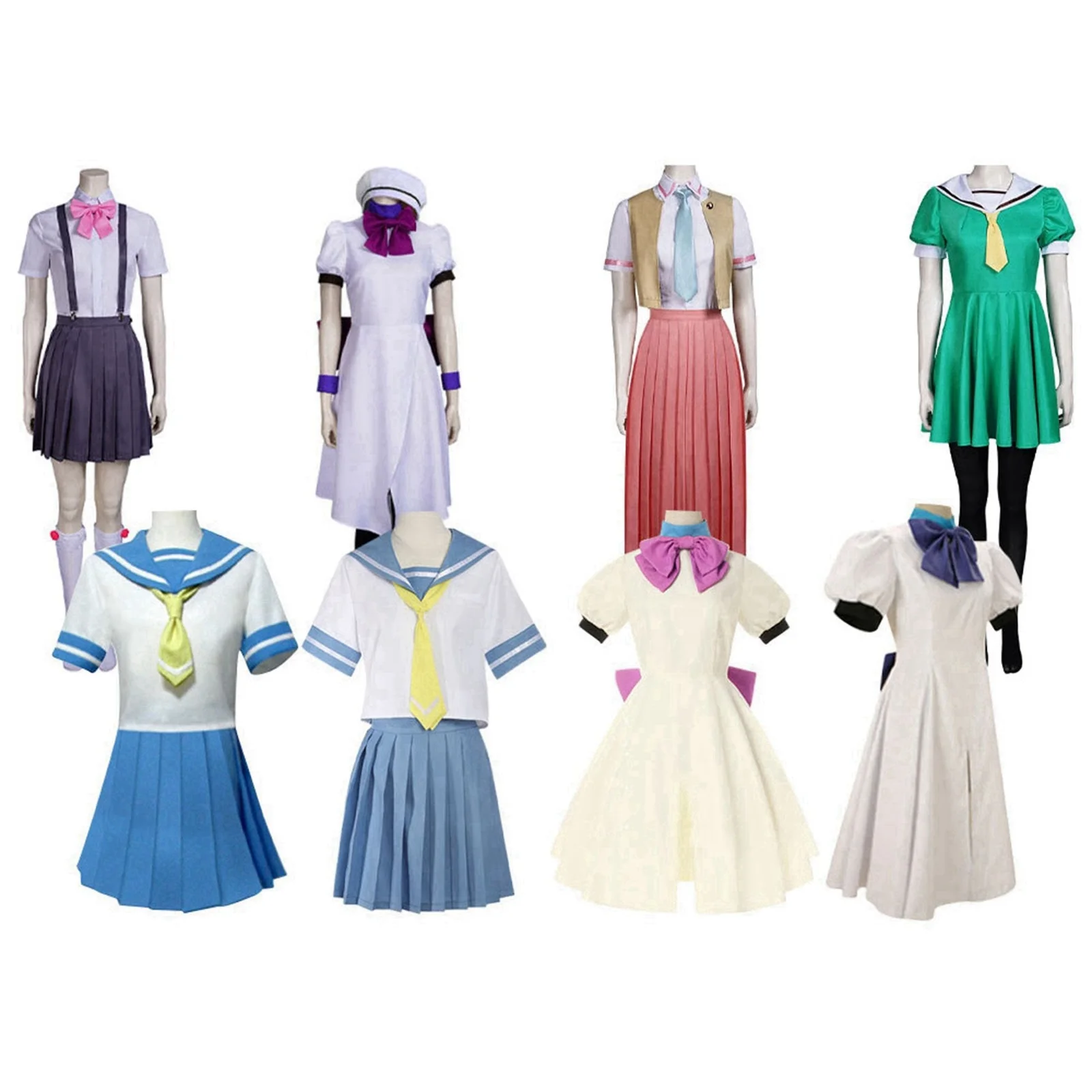 Cosplay Costume Clothing Ryugu Rena Sonozaki MION Hojo Satoko Furude Rika JK Uniform Dress Girls Sailor Outfit Halloween Set