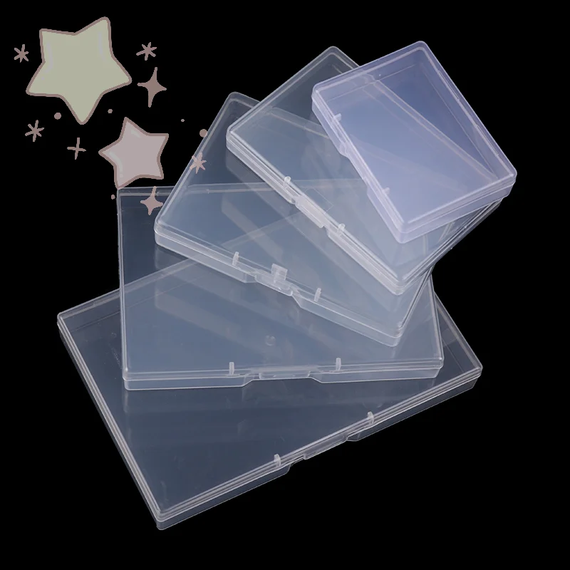 Transparent Plastic Rectangular Translucent Storage Organizer Case Dustproof Durable Jewelry Container