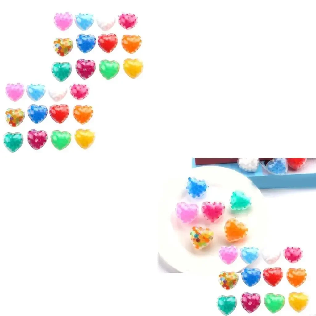 الجدة لون عشوائي القلب تمثال ضغط لعبة الجدة الكمامة الجدول لعبة الضغط قرصة الإجهاد لعبة القلب 15UB #1