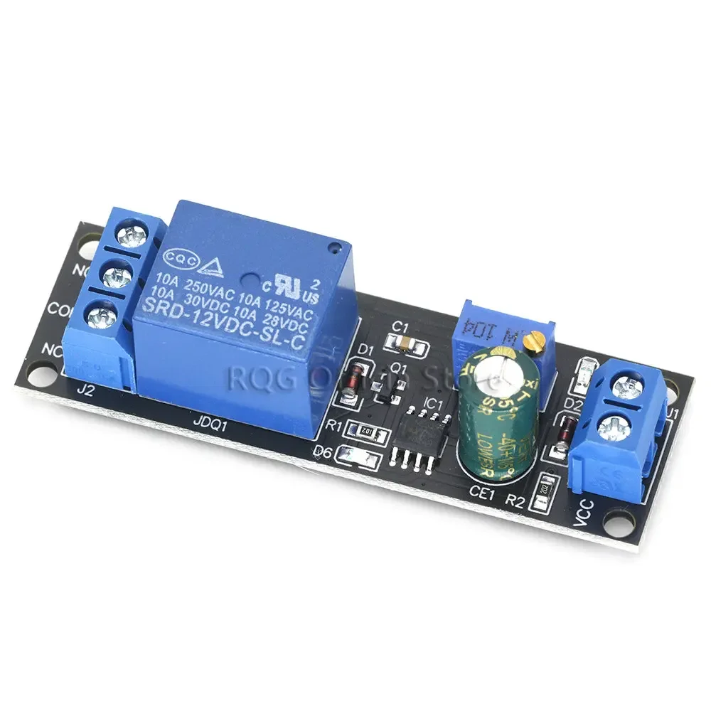 DC 12V Timer Delay Relay Shield Module NE555 Timer Switch Adjustable Controller Module 0 to 10 Second 0~10S Car Oscillator