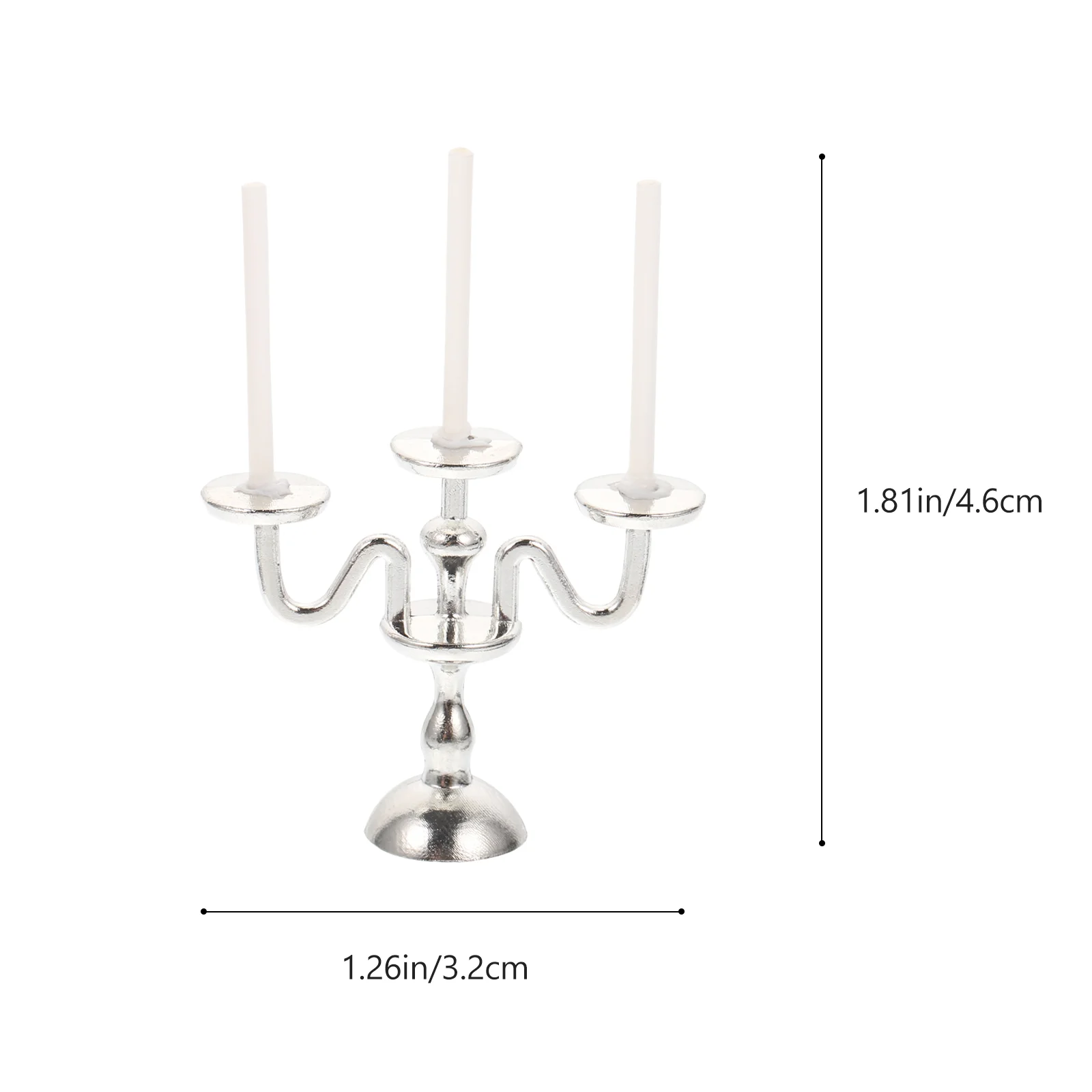 Lámpara tipo candelabro, accesorios para el hogar en miniatura, soporte para decoración del hogar, modelo de escena navideña, artesanías de aleación, 2 uds.