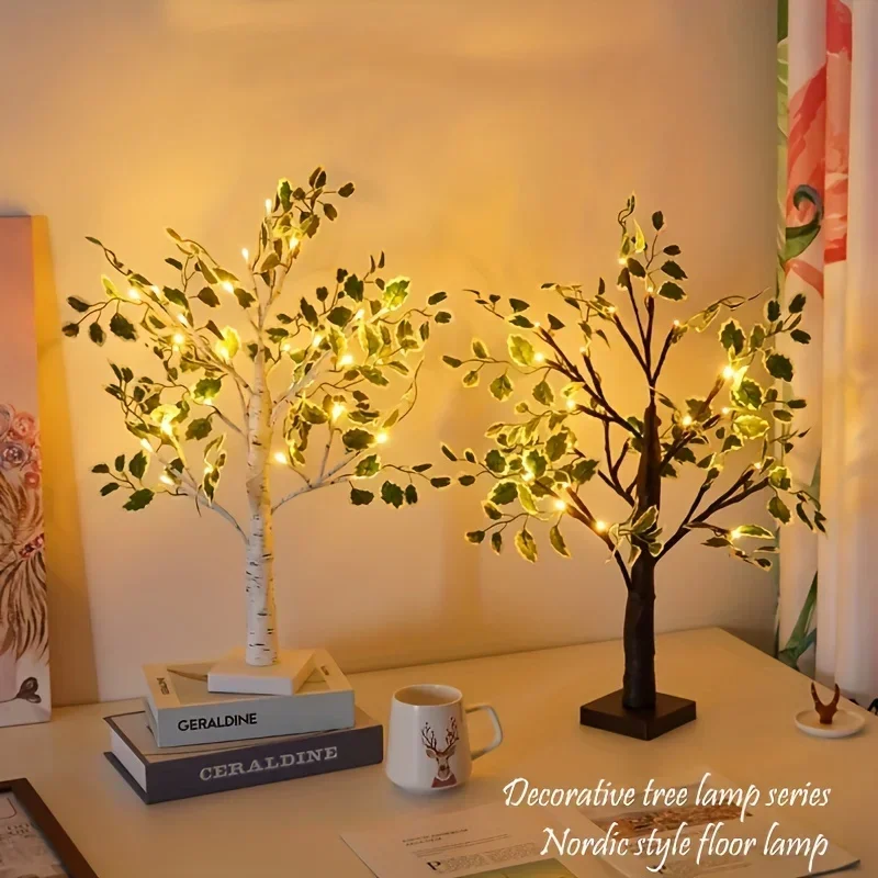 23.62inch Tree Lamp LED Lighting Tree for Party Scene Holiday Decor Shape Table Lamp for Home Office Living Room Decoration