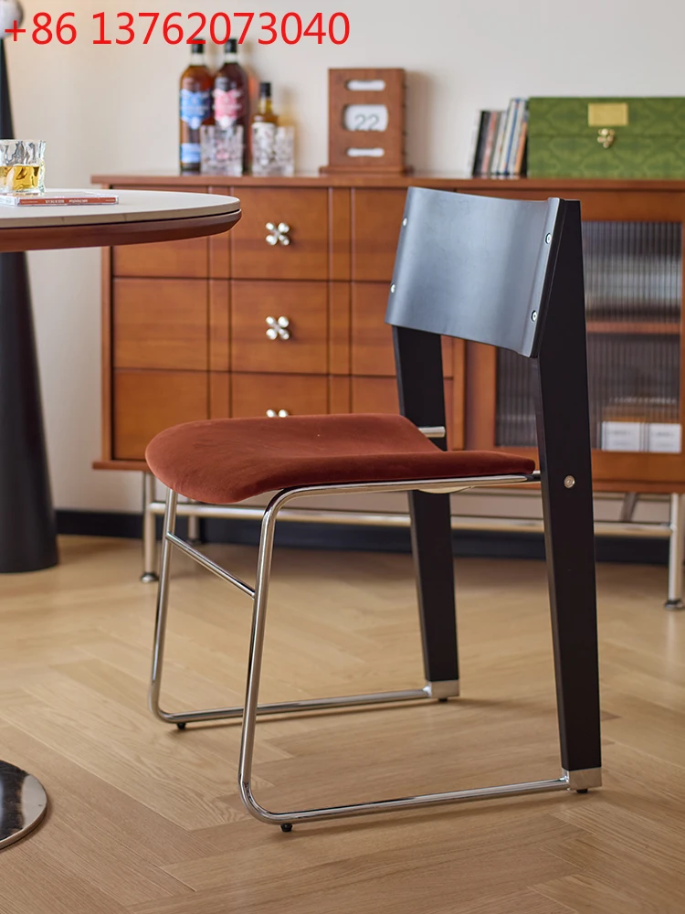 

Легкий сандаловый антикварный обеденный стул из цельного дерева, бытовой стул со спинкой, дизайнерский одиночный стул