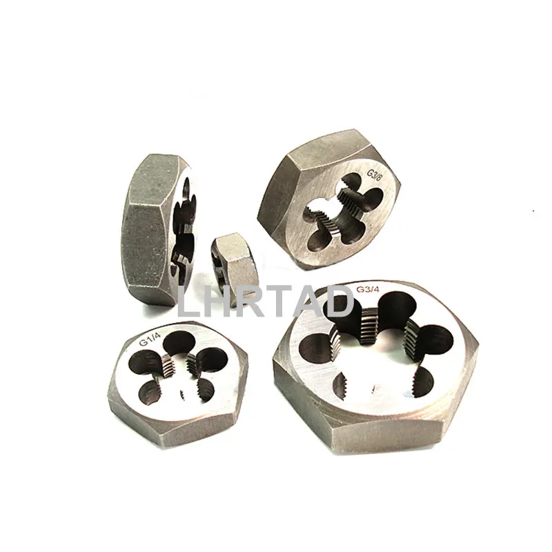 Pipe thread hexagonal die nuts G1/4 G1/8 G3/8 G1/2 G3/4 thread hexagon die G 1/4-19 1/8-28 die G3/8-19 1/2-14 pipe die 3/4-14