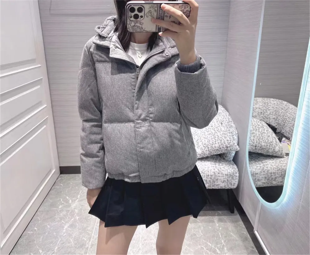 New L* Women\'s Jacket Detachable hooded Cashmere goose down Feather Coats Winter Cold Coat Down Jacket