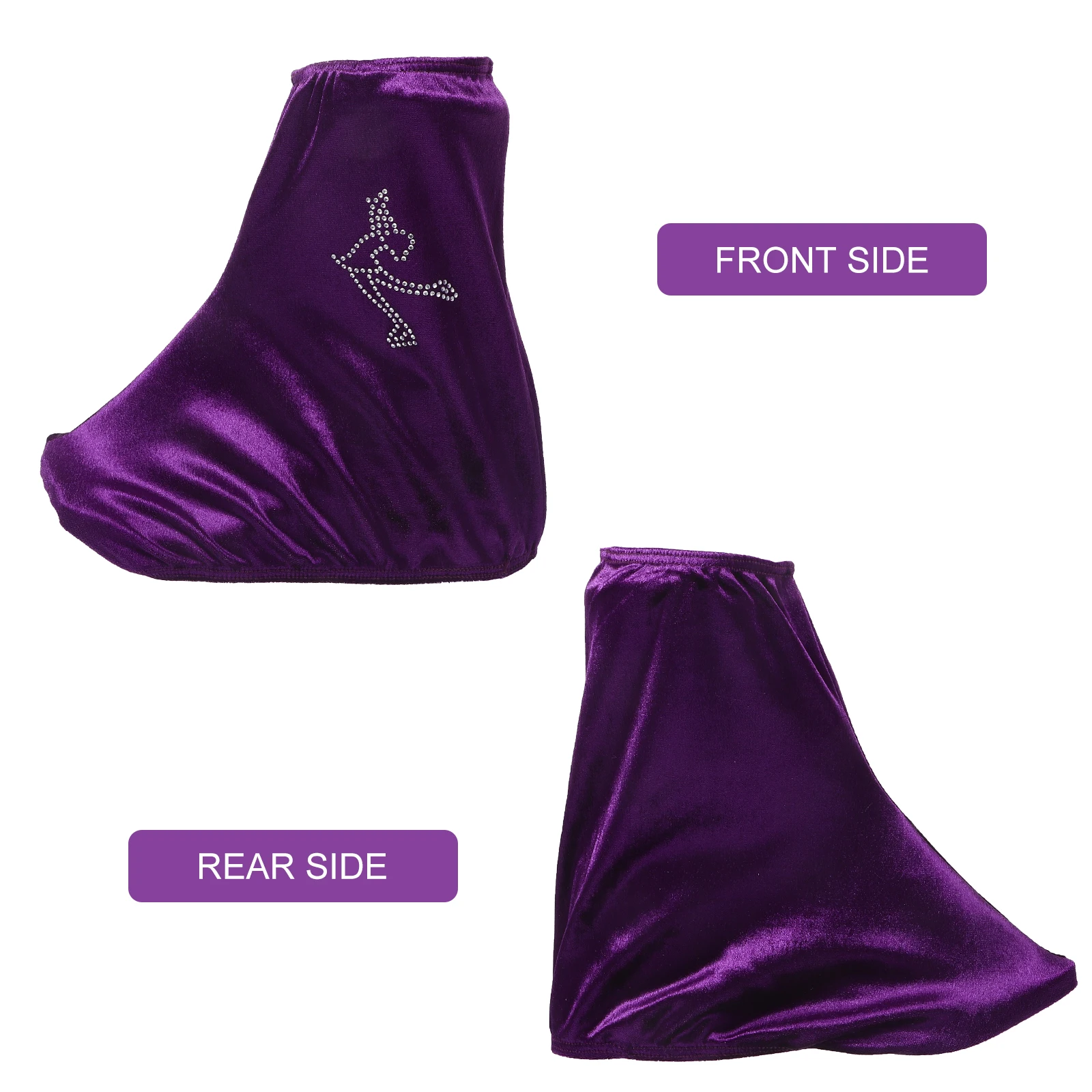

Elastic Skate Covers Purple M Durable Roller Hockey Boot Fits Most Sizes Portable Protectors Polyester Material